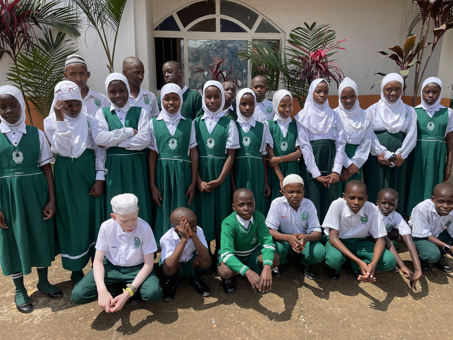 Primary and secondary students group photo